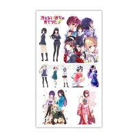 30 sheetslot anime saenai heroine no sodatekata tattoo stickers children tattoos paper for kids body arm sticker