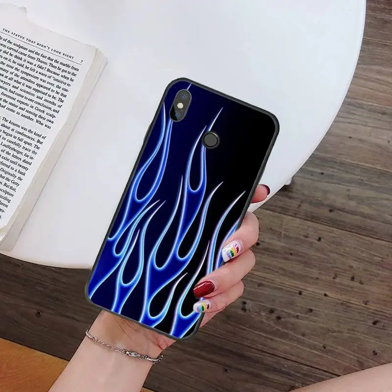 

Red Green Flames Fire Pattern Phone Case For Xiaomi Redmi 7 9t 9se k20 mi8 max3 lite 9 note 8 9s 10 pro Soft Shell Cover Funda