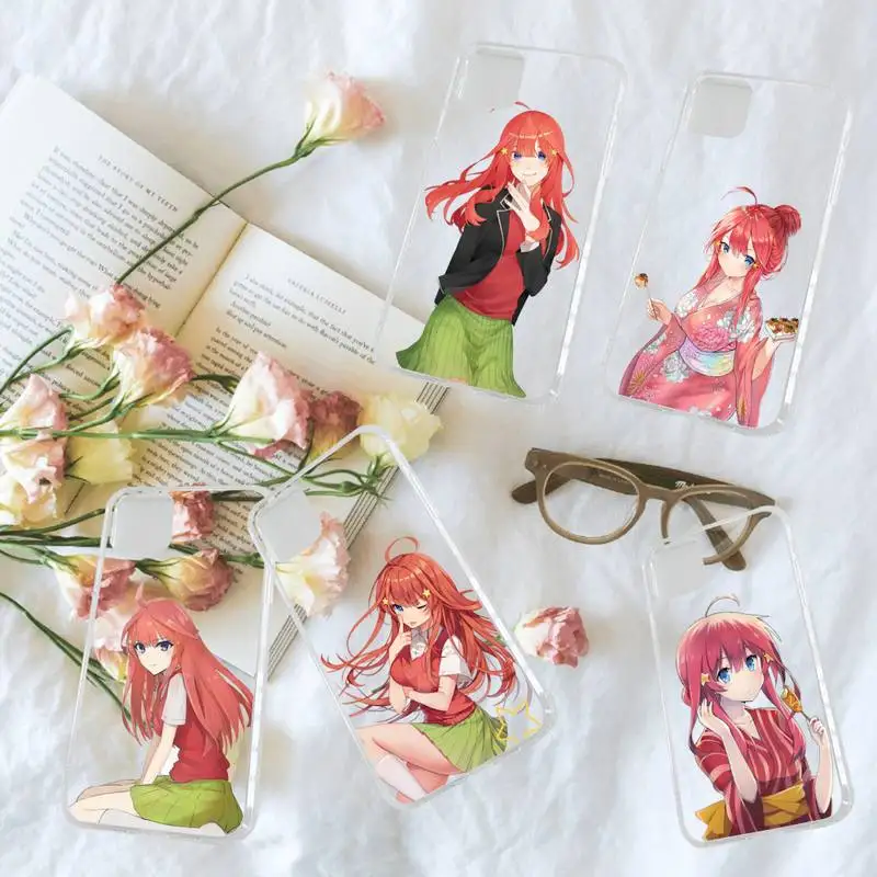 

Gotoubun no Hanayome Phone Case Transparent for iPhone 7 8 11 12 13 s mini pro X XS XR MAX Plus luxury design shell cover