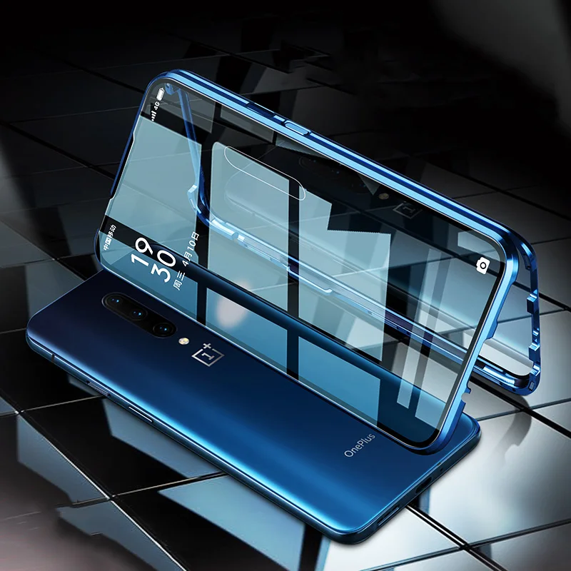 Магнитный поглощающий металлический чехол s для Oneplus 7 7T Pro 6T телефона