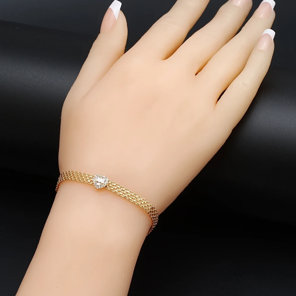 Lucky Eye Fatima Hamsa Hand Heart Evil Bracelet Gold Silver Color Chain Adjustable for Women Girls Jewelry BD197 | Украшения и