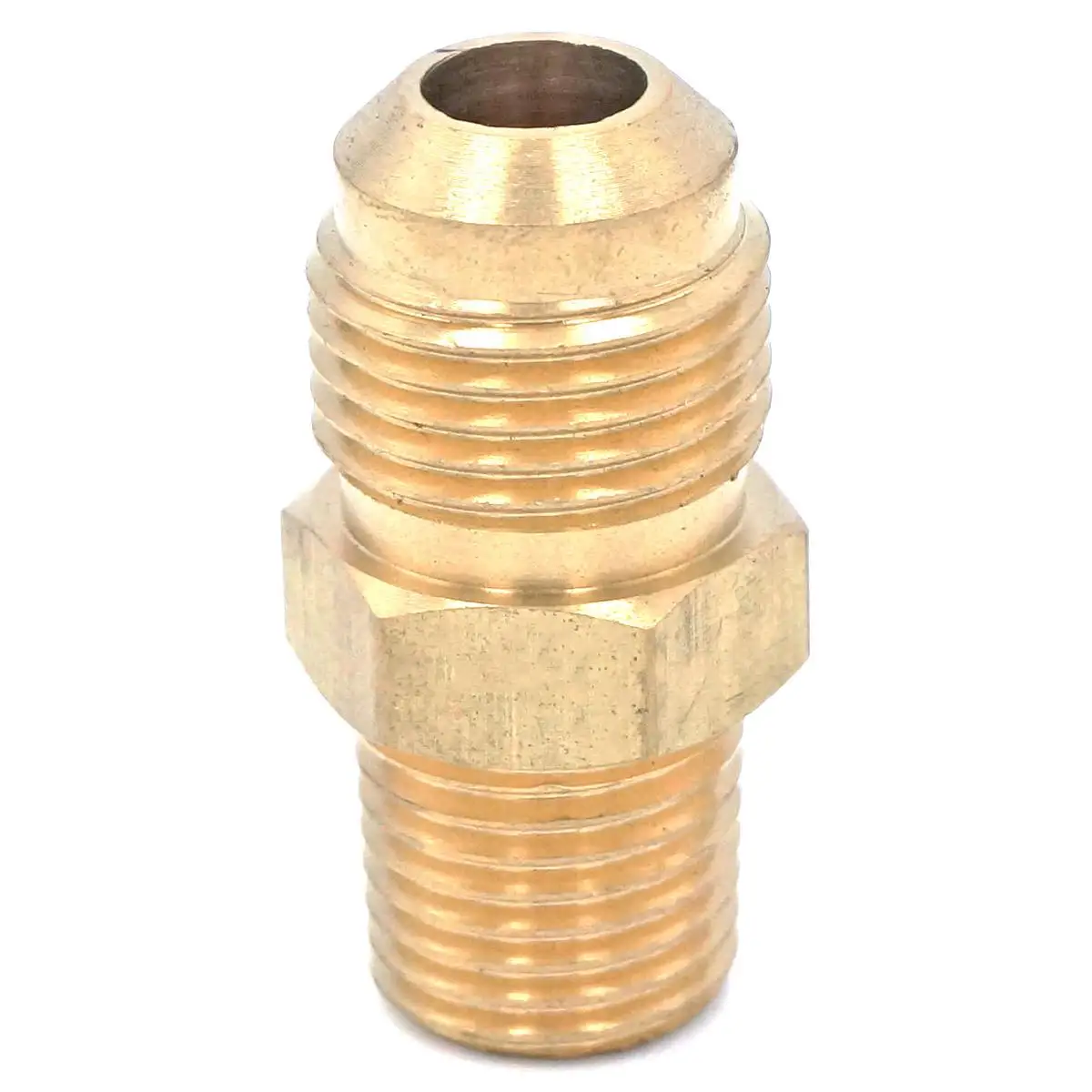 

SAE Thread 5/8"-18 UNF Fit Tube OD 3/8" - 1/4" NPT Male Brass SAE 45 Degree Pipe Fitting Adapters 1000PSI