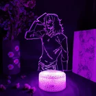 3D Светодиодная лампа аниме Моя геройская академия, меняющая цвет, сенсорный датчик, фигурка Shota Aizawa, декор для детской спальни, ночник, Прямая поставка