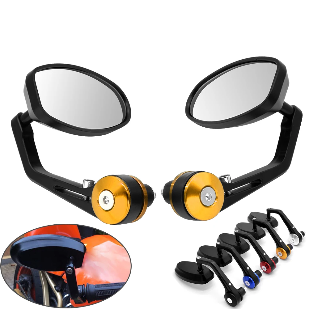 Мотоциклетное зеркало 22 мм белая стеклянная ручка боковое заднего вида для Buell