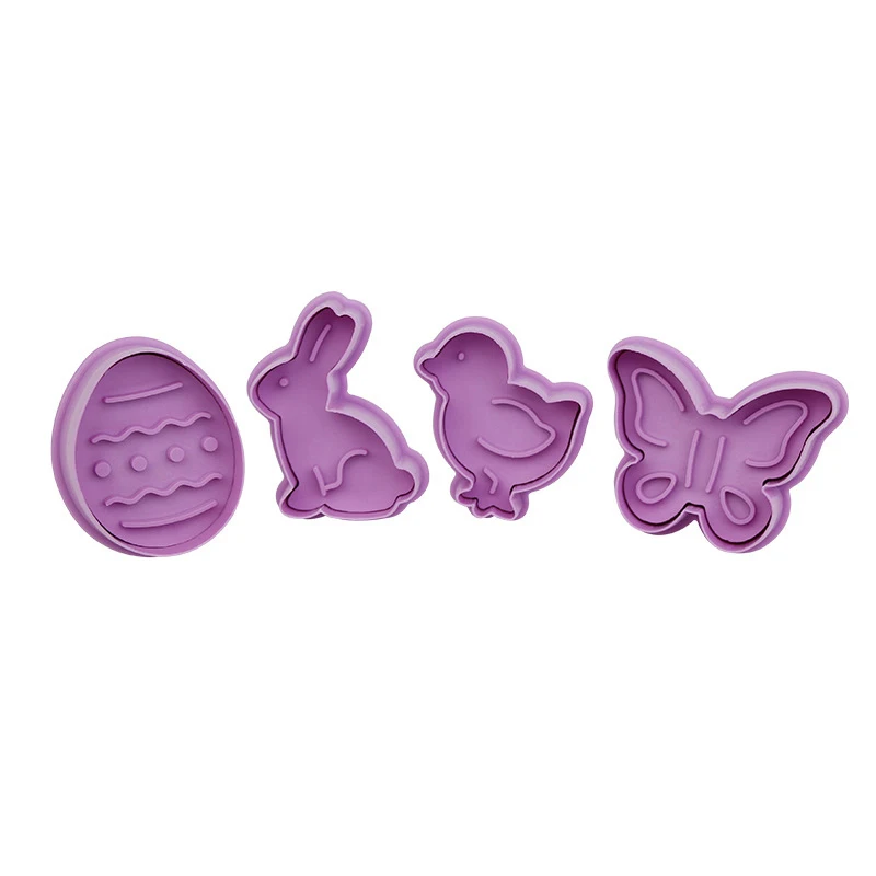 

Easter Food Grade Plastic Biscuit Cookie Cutter Baking Mold Kitchen Bunny Egg Molds Cake Decorating Tools Easter Home Decoration