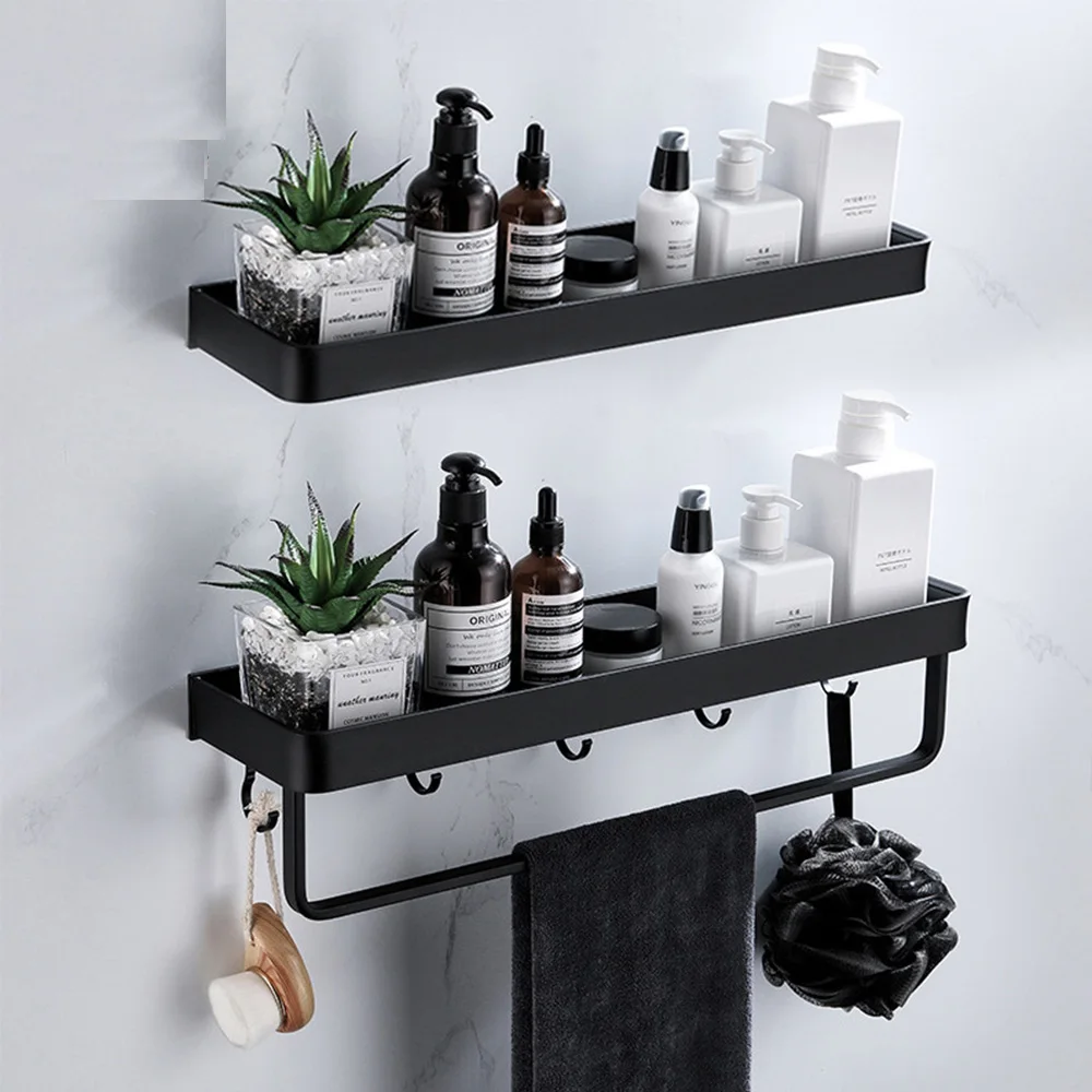 

Hole-free wall hanging for bathroom shelf Bathroom vanity Towel storage shand