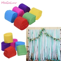5cm9m25m crepe paper origami crinkled craft diy flower wrapping fold scrapbooking gifts party decoration