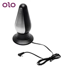 OLO, большая Анальная пробка, Электрический шок, устройство для массажа точки G, секс-игрушки для мужчин, женщин и мужчин, медицинские тематические игрушки