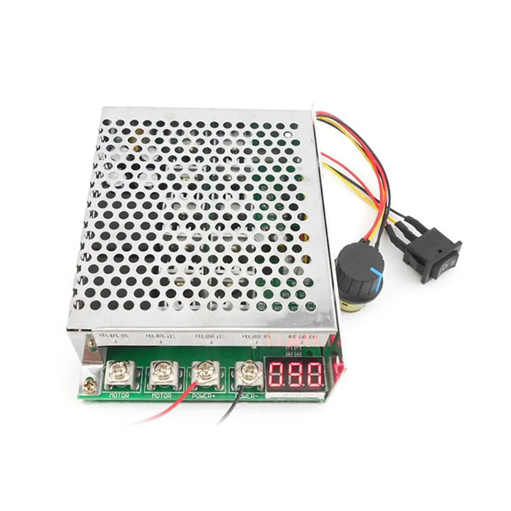 

DC Motor Speed Controller DC 10-55V MAX 60A PWM Motor Speed Controller CW CCW Reversible 12V 24V 36V