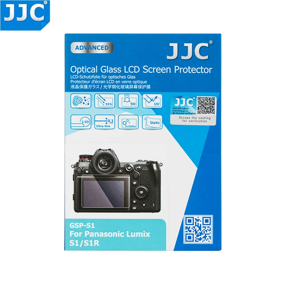 JJC GSP-S1 протектор экрана камеры Оптическое стекло 0,0" Ультра-тонкая защита ЖК экрана пленка для Panasonic Lumix S1/S1R
