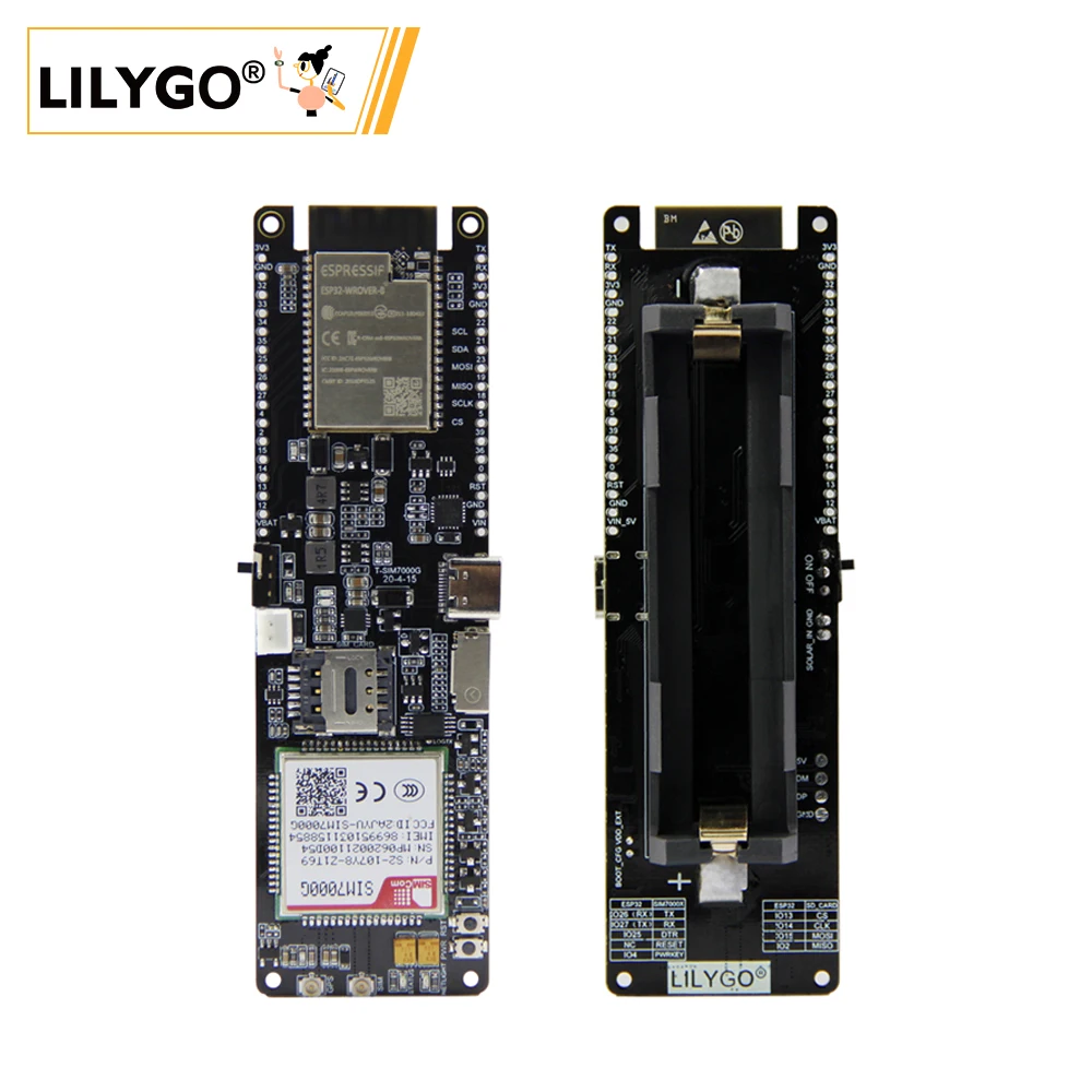 LILYGO® TTGO T-SIM7000G SIM Development Board ESP32 Wireless Module WiFi Bluetooth GPS Antenna Support Expansion Solar Charge
