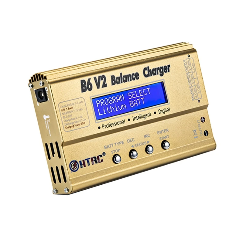 

HTRC B6 V2 80W 6A RC Battery Balance Charger LiIon/LiFe/NiCd/NiMH/High/LiHV/Power LIP0 Battery Charger
