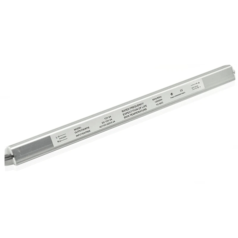 AC 220V к DC 12V 1.5A 2A 3A 4A 5A светодиодный драйвер ультра тонкий импульсный источник питания Тонкий трансформатор освещения световая коробка 18W 36W 60W