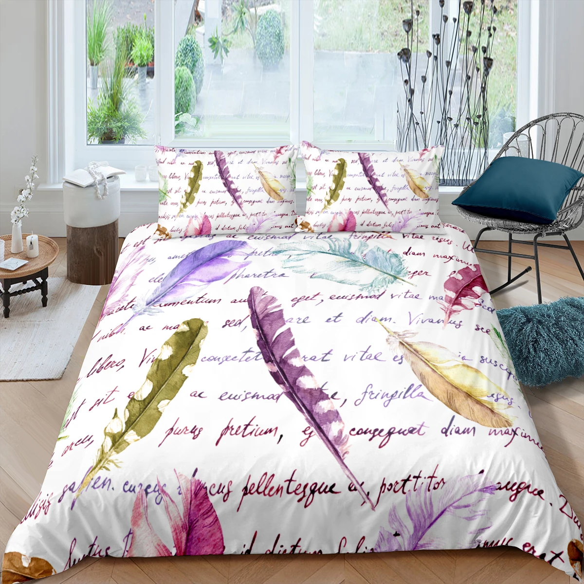

3D Duvet Cover Sets Bedding Set Comforter Covers Pillow Covers 173*230 230*230 265*230 180*210 Plume Custom Design Bed Linens