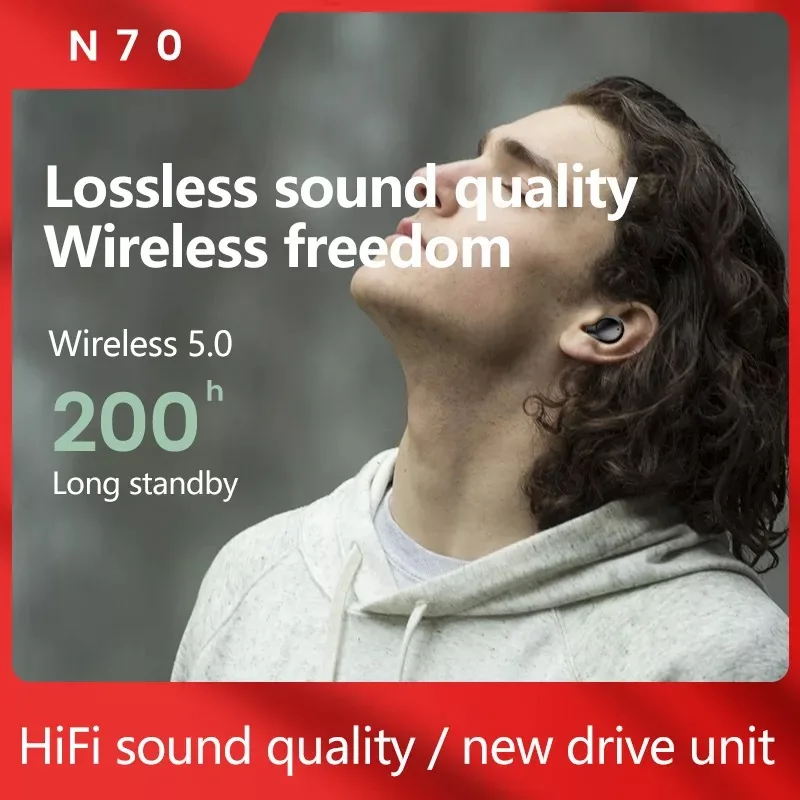 Беспроводная Bluetooth гарнитура TWS 5 0 с шумоподавлением и двойным