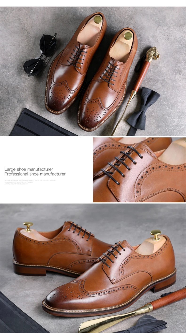 Mens formal shoes suede leather oxford shoes for men dressing wedding men's brogues office shoes lace up male zapatos de hombre