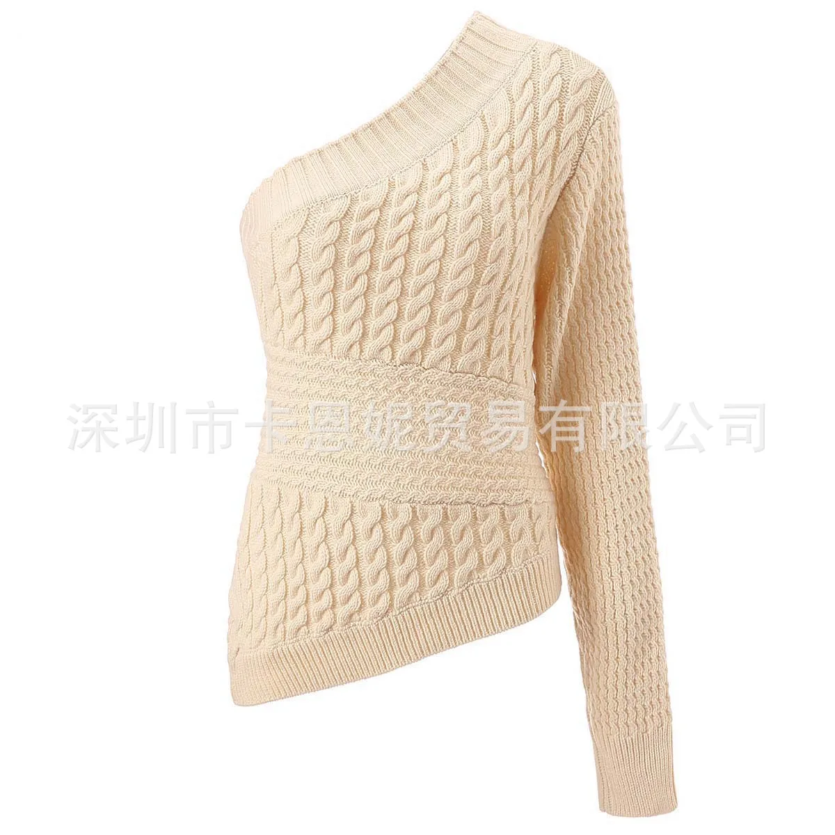 Knitted Irregular Off Shoulder Pullover Women's Knitwear Big Size Long Sleeve Asymmetric Hem Casual Sweaters 2018 Autumn Tops | Женская