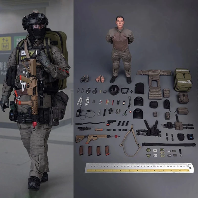 

1/6 Soldier Story SS116 HK POLICE CTRU Tactical Medic Figure Model 12'' Male Soldier Action Doll Full Set Toys.