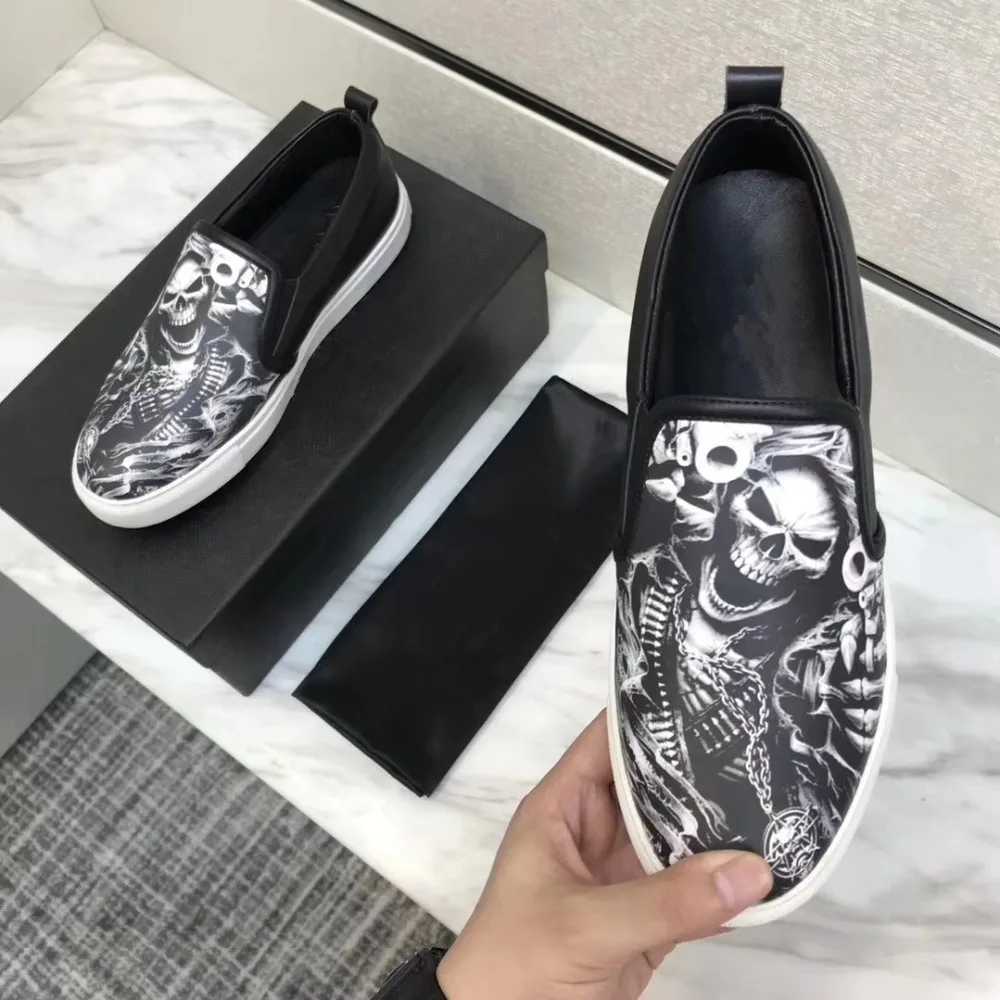 Мужские мокасины на плоской подошве из натуральной вечерние | Обувь