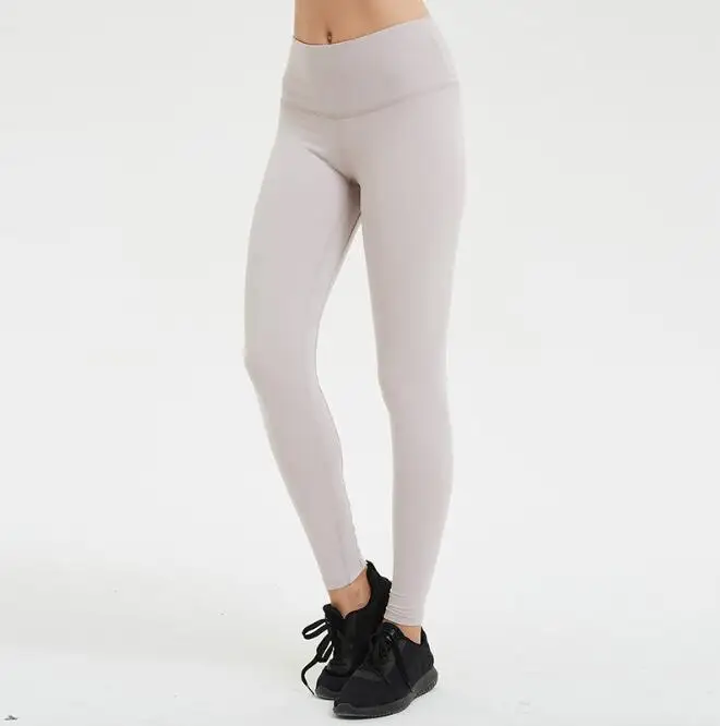 light gray Женские штаны для фитнеса или йоги, бесшовные леггинсы для бега с высокой талией, стрейч-колготки, спортивные брюки для спортзала, быстросохнущие брюки - Цвет: light gray