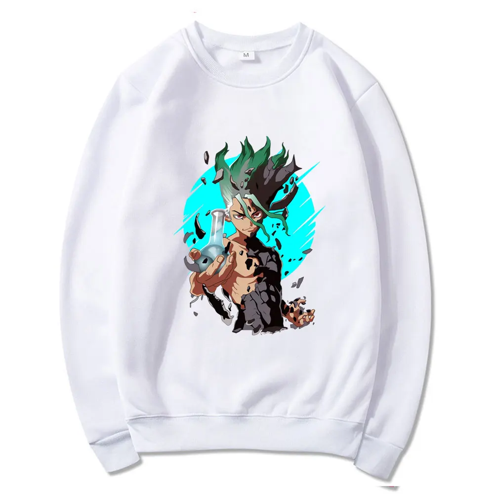 

Dr-Stone Ishigami Tsukasa Post Apocalyptic Anime SENKU CHIBI Printed Cotton Funny Long Sleeve Sweatshirt Fashion Mens Tracksuit