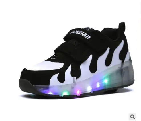 3 Jazzy Heelys детский светодиодный светильник Heelys для мальчиков и девочек детская обувь для роликовых коньков Детские кроссовки с колесами 51301 - Цвет: 3