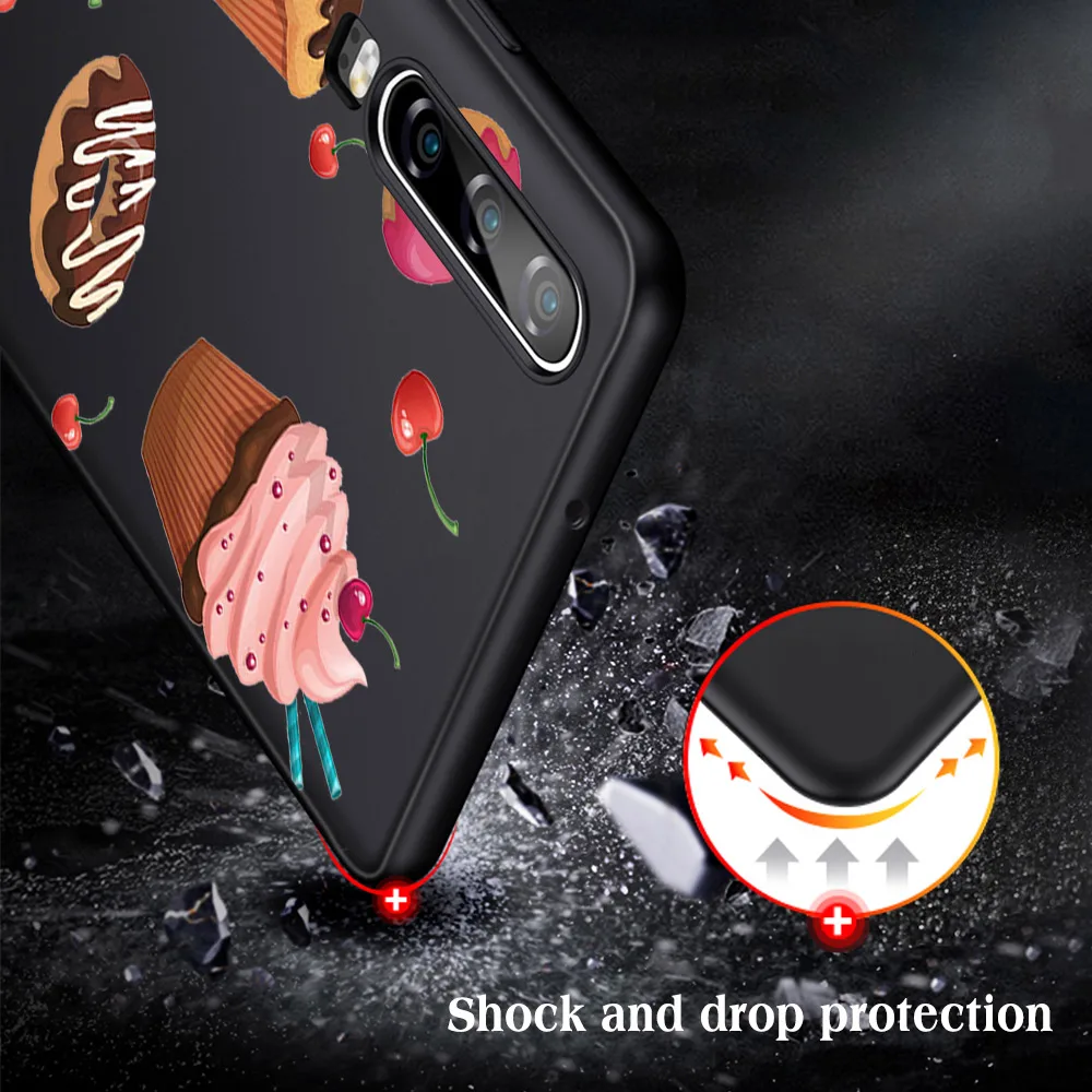 

Cartoon pizza Case for Huawei P40 P30 P20 Pro Lite Mate 30 40 20 Lite Pro Honor 30 20 10 9X Pro Lite P Smart 2020 TPU Cover Capa