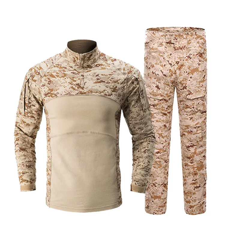 Military Mens Camouflage Tactical Suits Long Sleeve Brand Cotton Breathable Combat Frog Set Men Training Clothing 3XL BF112B |