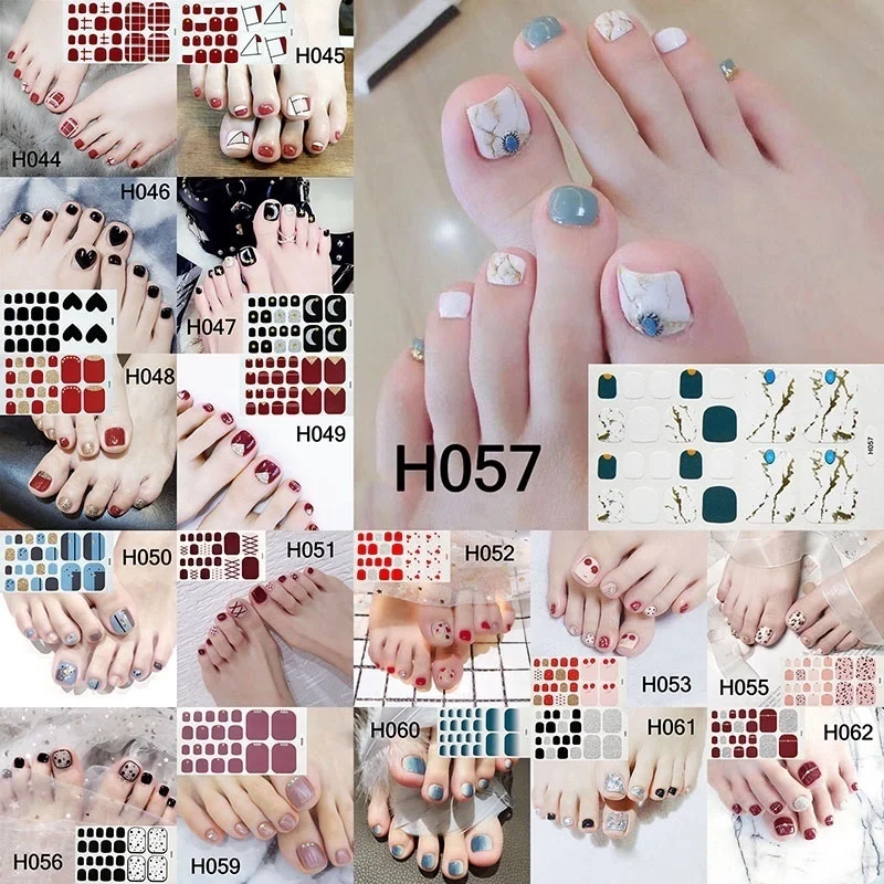 

LADY KINDOM 3D Bronzing Various Patterns Nail Polish Stickers Waterproof Long Lasting Toenail Strips Eco-friendly Toenail Decals