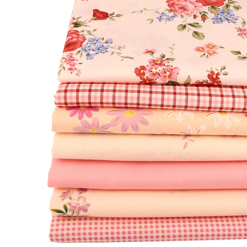 Розовая саржевая ткань Nanchuang Лоскутная Ткань сделай сам для шитья стеганая