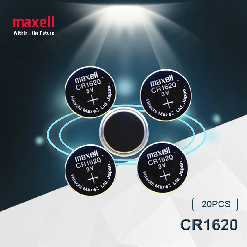 20 шт. Maxell 100% оригинальный CR1620 кнопочный Аккумулятор для часов автомобильный