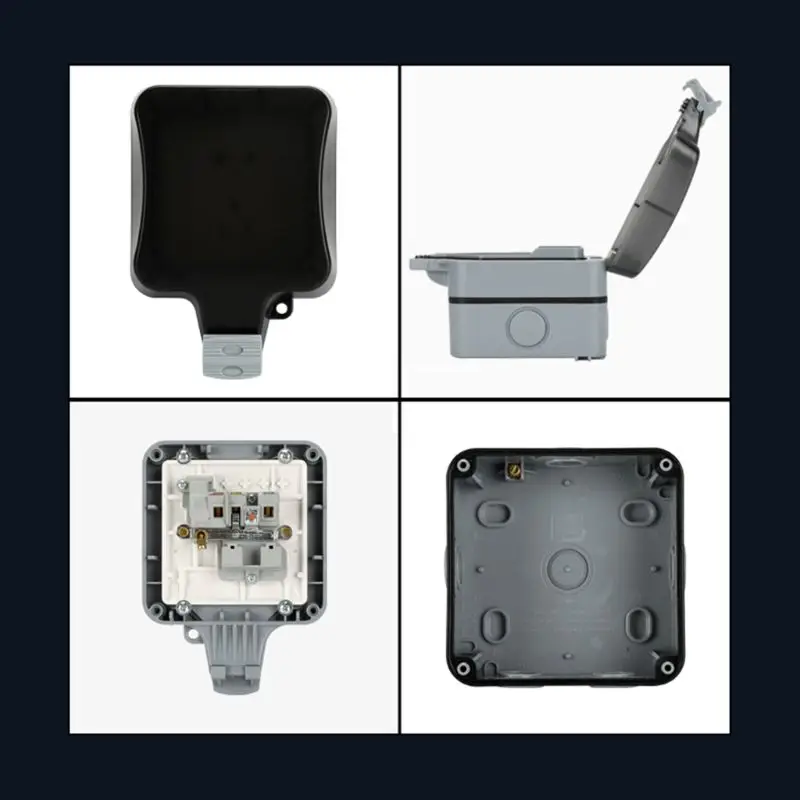 Splash-proof US Standard 3-hole Socket Outdoor Waterproof Rain Charging Plug |