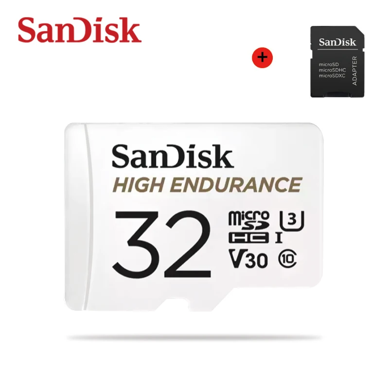 32 Гб SanDisk, высокопрочная карта памяти Micro SD, 32 ГБ, 64 ГБ, 128 ГБ, 256 ГБ, профессиональная TF карта с адаптером для автомобиля dvr камеры - Емкость: 32 Гб