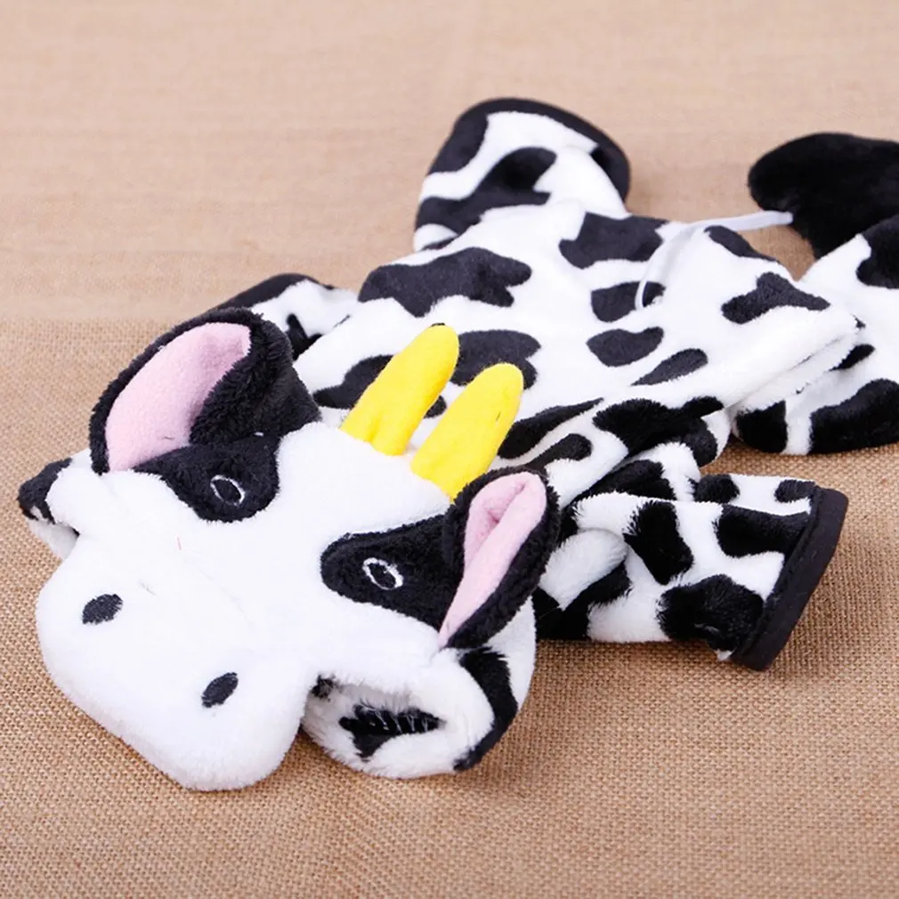 Hoopet Super Warm Coral Velvet Dog Coat Cosplay Milk Cow Jacket Fashion Hoodie Pet Outer Garment Puppy Costume |