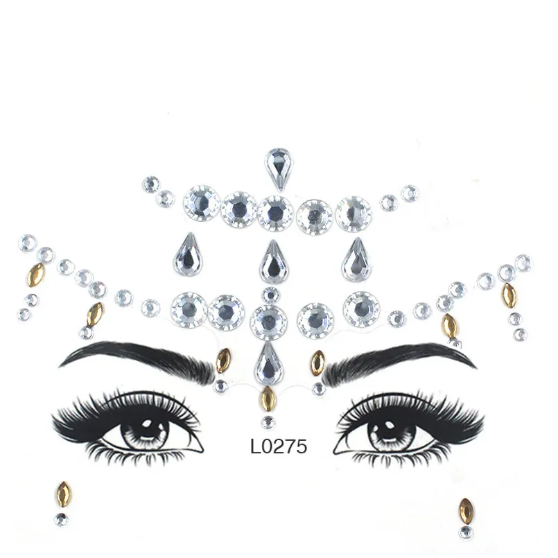 Акриловые наклейки для украшения цветные стразы наклейка лица s женщин бровей