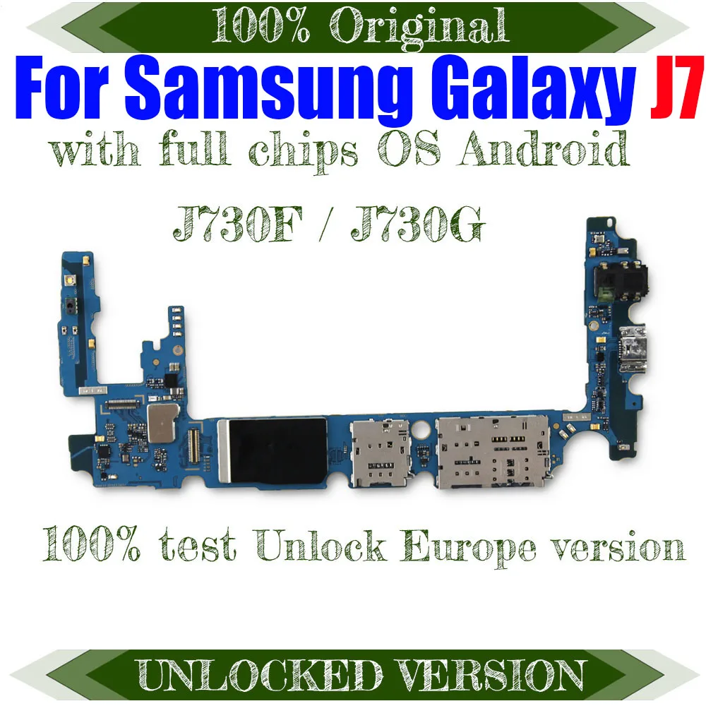 Хорошо работает для Samsung Galaxy J7 Pro J730F J730G оригинальная материнская плата Заводская