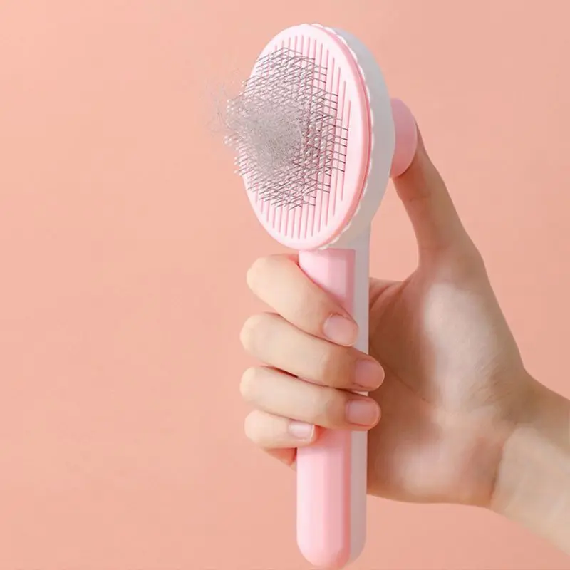 

Расческа для удаления шерсти у кошек, щетка из нержавеющей стали для ухода за домашними питомцами, расческа для кошек и собак, щетка для удал...