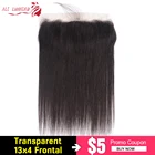 Сетка из натуральных волос, 13x4, 13x5, 2, прямой прозрачный, 10-20 дюймов, предварительно выщипанная с естественной линией роста волос