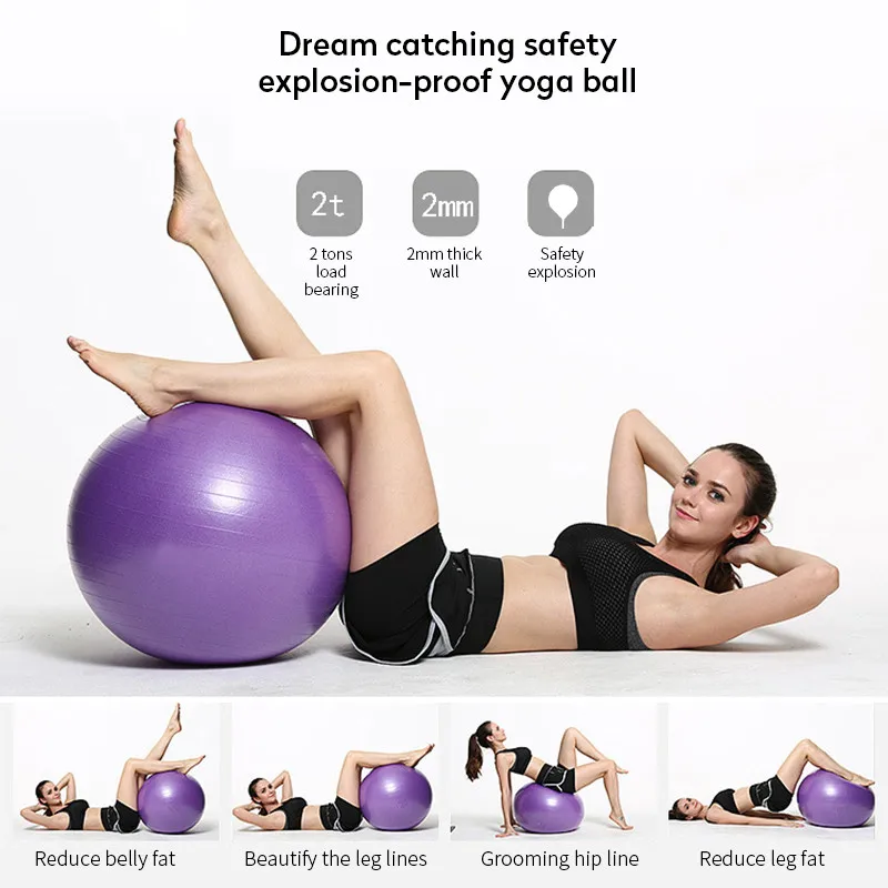 

Explosion-proof Yoga PVC Home Thickened 45cm/55cm/65cm/75cm/85cm Ball Pilates Fitness Balls Exercise Gym Balance Equipment Ball