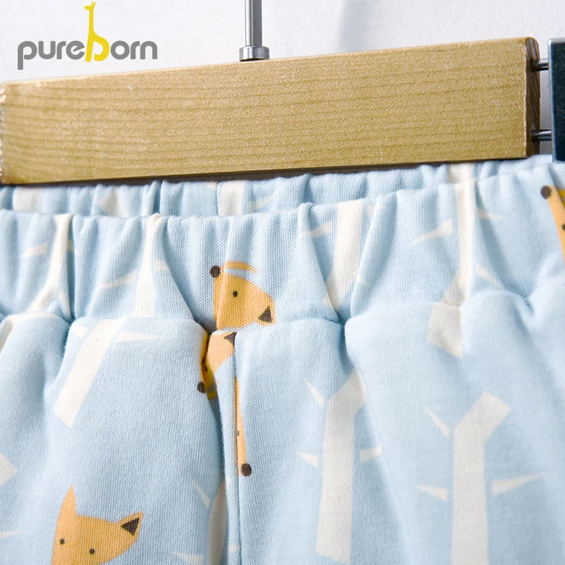 Pureborn/2 предмета одежда для малышей-унисекс младенцев комплект стеганые плотные