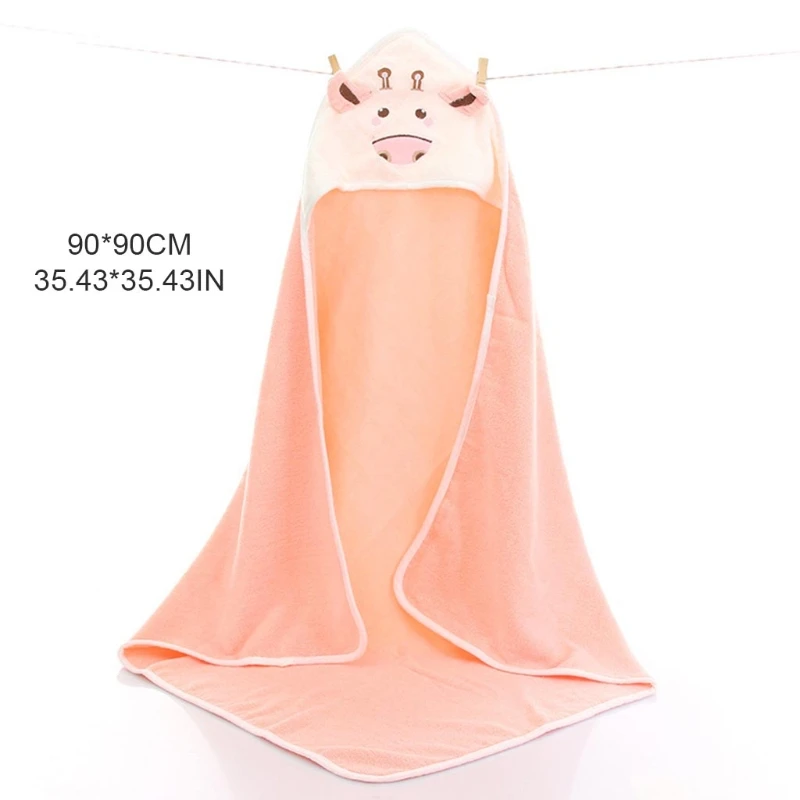 Детское банное полотенце с капюшоном накидка банный халат в форме коровы героями