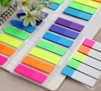 1pc fluorescence color memo pad sticky notes stationery book marker index office memos school kids supplies ss 1478