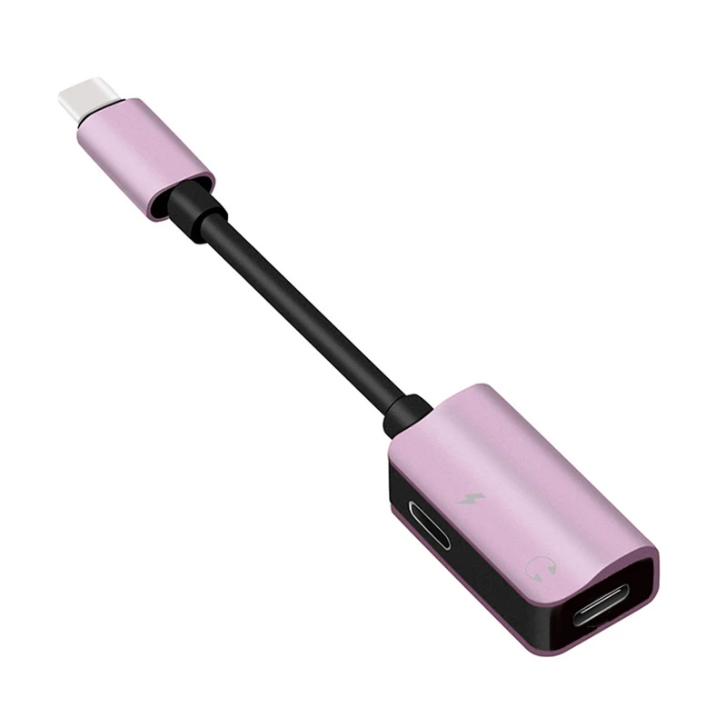 Usb type C type-C до 3,5 мм Aux 2 в 1 USB-C разъем для наушников аудио адаптер или двойной type-C для samsung huawei P20 Macbook Oneplus