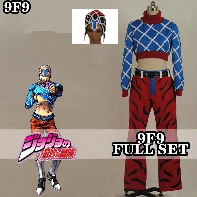 Аниме JOJO 5 приключения Джоджо Золотой ветер Гвидо Mista шапка костюм для косплея Топ