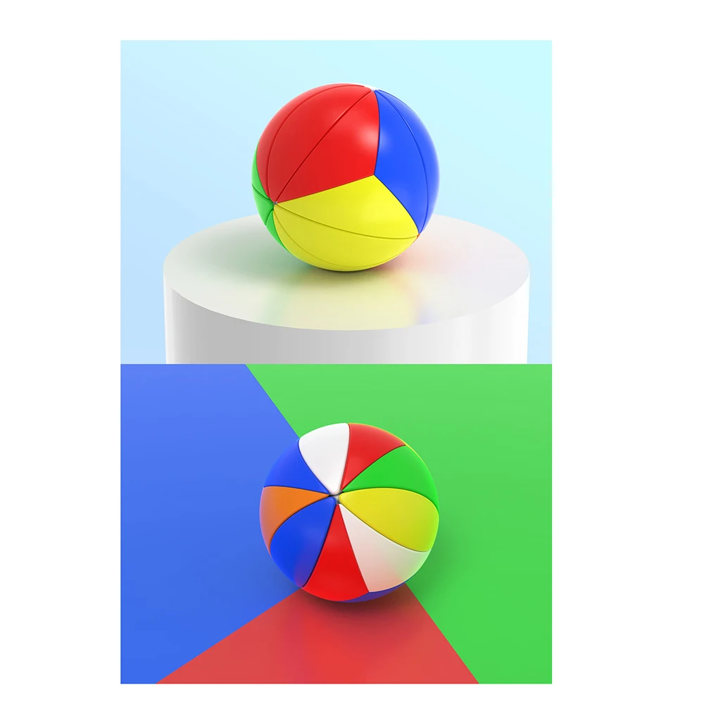 

IKAUOIE 3D Magic Cube Speed Yeet Ball Cube Learning Educational Toy For Children Office Anti Stress Round Shape Cubo Magico