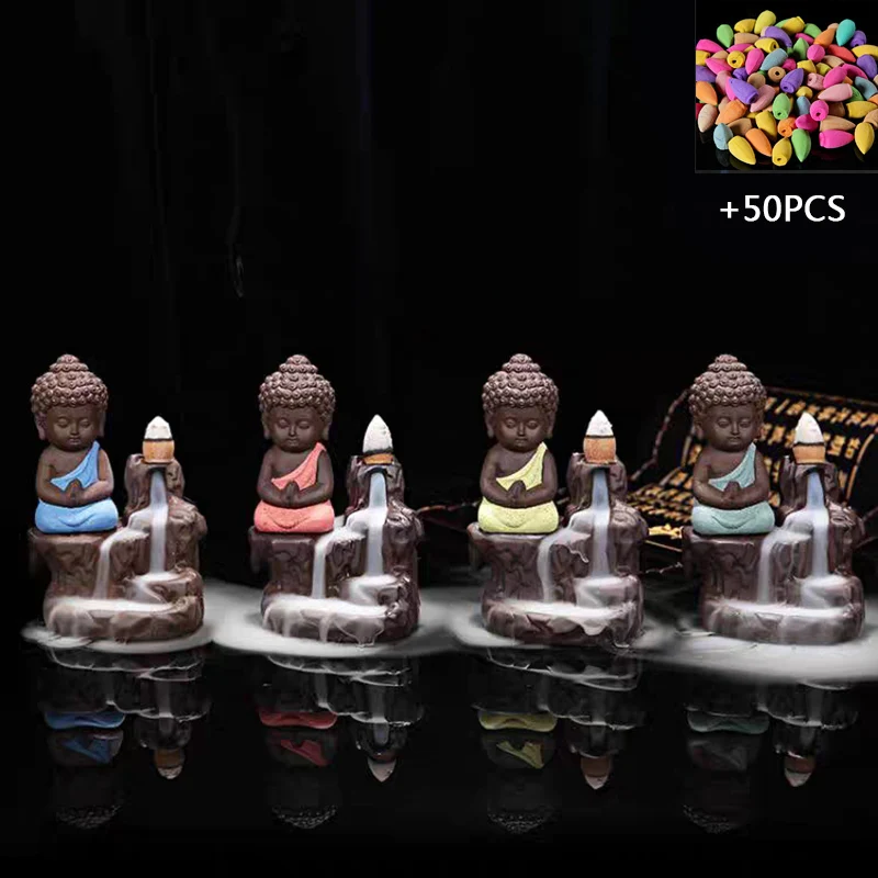 50 шт. конусы и горелка для благовоний|Благовония курильницы| |