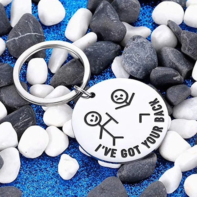 Оригинальный Забавный брелок из нержавеющей стали с настраиваемой надписью и