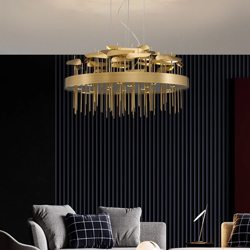 

Modern creative light luxury sand table wind chime chandelier living room dining room tea room decorative lights