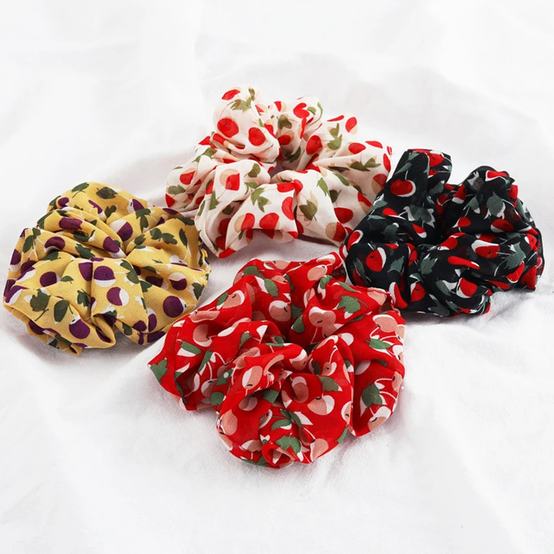 Модные шифоновые резинки для волос с принтом Спортивная эластичная повязка на