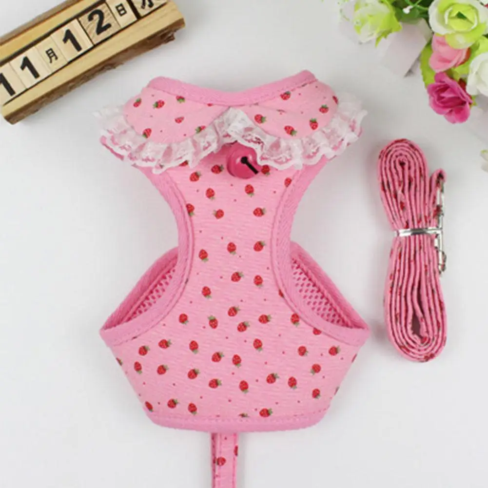 TPFOCUS Pet Harness Lesh Cute Lace Puppy Vest Traction Rope for Small Medium Dogs Cats Soft Breathable Mesh | Дом и сад